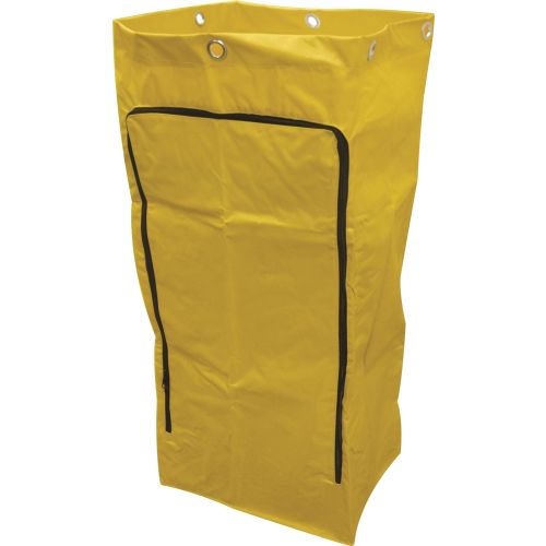 Large Vinyl Bag with Zipper for Maid Cart, Yellow